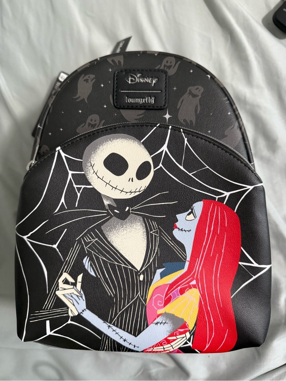 Loungefly The Nightmare Before Christmas Jack & Sally Black Mini Backpack